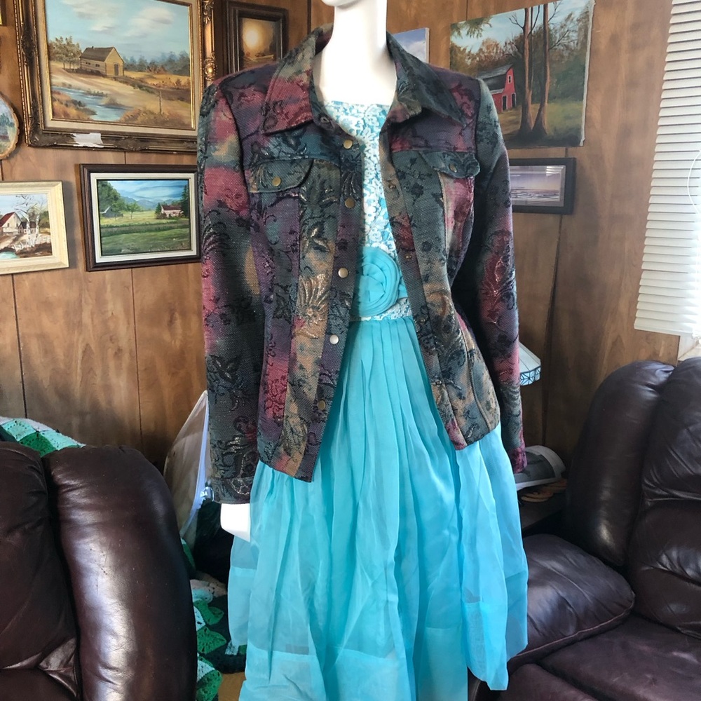 Cotton Blend Boho Tapestry Style Jacket